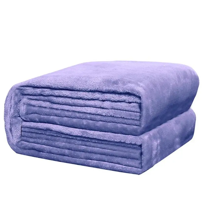 Темно-синее мягкое теплое фланелевое одеяло зимнее покрывало Коралловое Флисовое одеяло s - Цвет: Purple