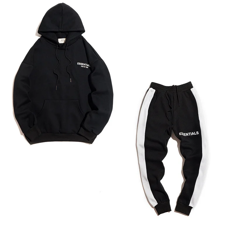 

Apricot Hoodie Fog Europe And America Popular Brand Men And Women Teenager Hoodie Sweatpants Set