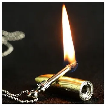 

Outdoor Survival Tool Permanent Matches Waterproof Flint Fire Starter Kerosene Camping Flint Necklaces Gift Smoke Accesoires