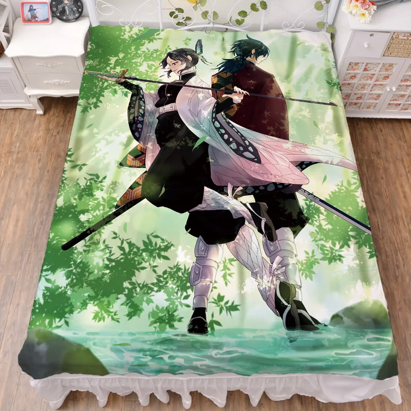 gmzr4 August обновление японского аниме Demon Slayer: Kimetsu no Yaiba сексуальная девушка кровать молочное волокно лист и одеяло летнее одеяло 150x200 см - Цвет: gmzr4