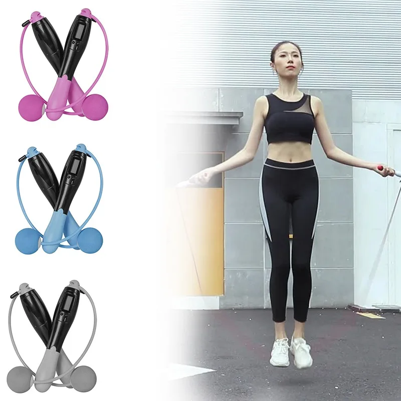 Cordless Jump Ropes Smart Electronic Digital wireless Skip Rope Calorie Consumption Fitness Body Building Exercise Jumping Rope