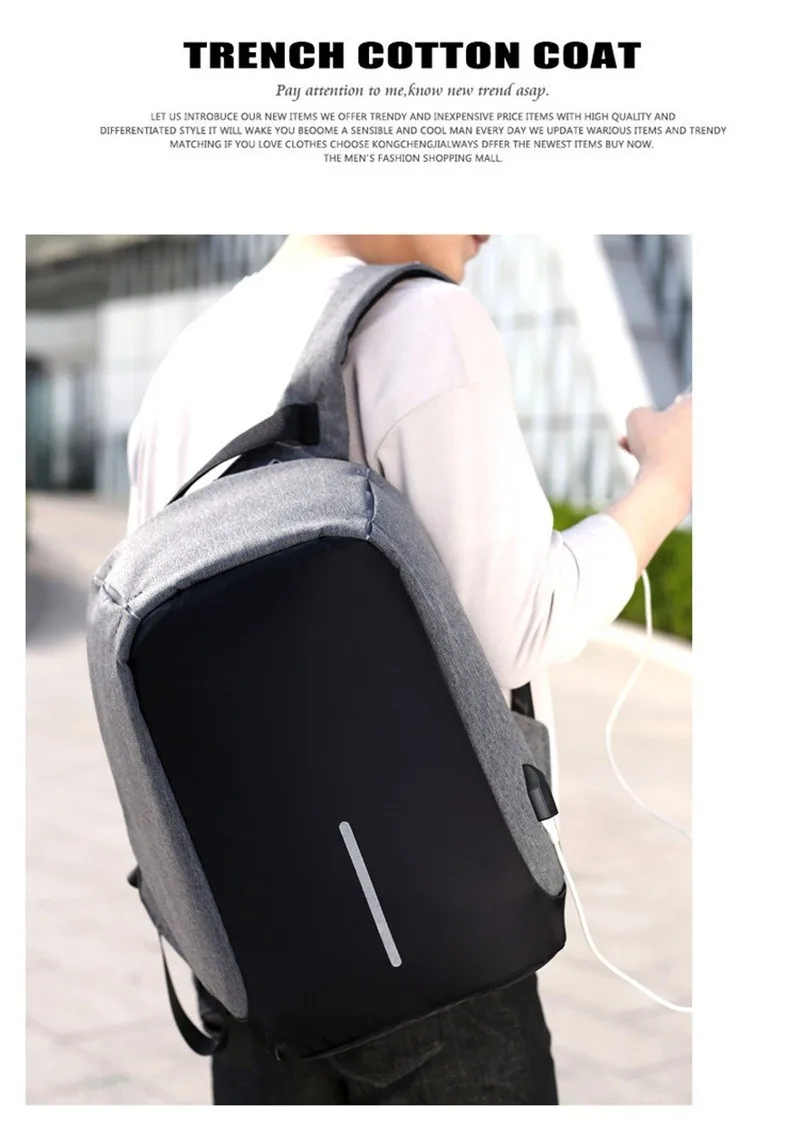 Мужской водонепроницаемый рюкзак, 15 дюймов, рюкзак для ноутбука, usb зарядка, рюкзак с защитой от кражи, мужской бизнес рюкзак для путешествий, школьные сумки, унисекс, Mochila