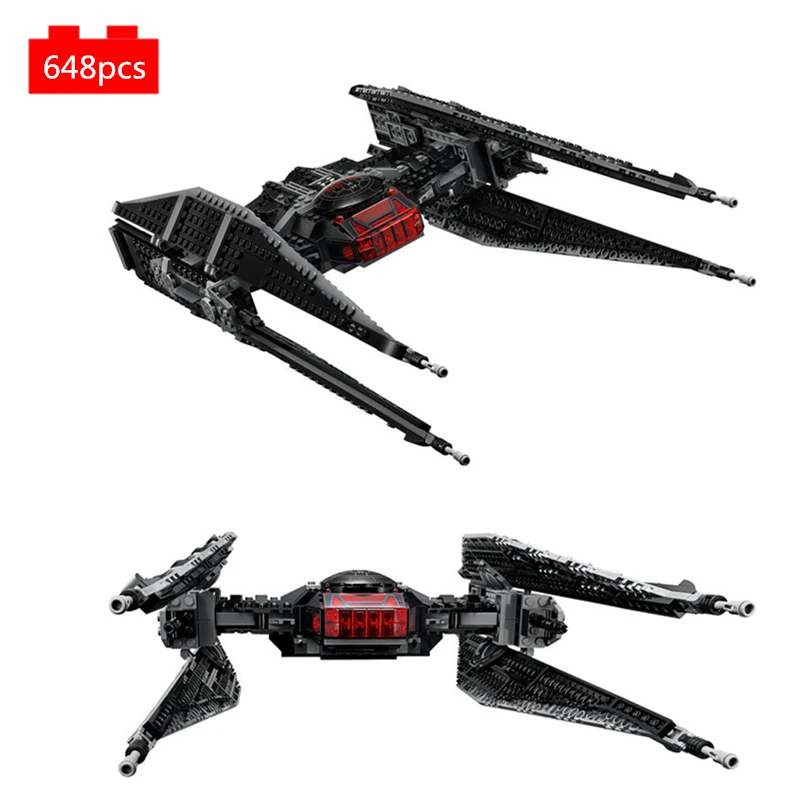 

2020 New Star Wars Kyloes Ren's TIE Fighter Building Blocks sets Bricks Classic Movie Model kit Kids Toys for Boys Children gift