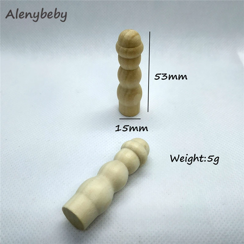 53mm 10 шт. 35-60 мм деревянные фигурки для украшения свадебного торта натуральные незавершенные DIY Навесы-готовые краски-Waldorf деревянные семейные детские деревянные кукольные прорезыватели - Цвет: 53mm