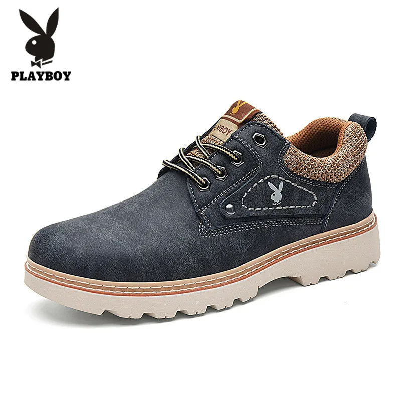 PLAYBOY/Новая модная весенняя Мужская Рабочая обувь; нескользящая износостойкая резиновая подошва; мужская повседневная обувь для улицы
