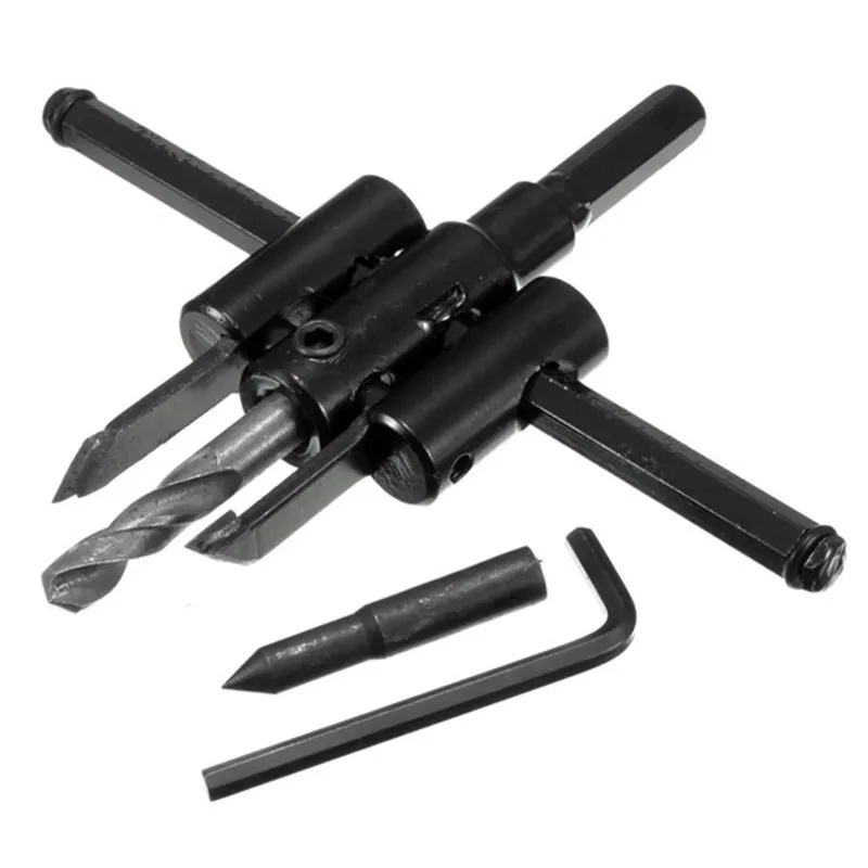Multi-functions Metal Wood Circle Hole Saw Drill Bit Cutter Kit woodworking cut DIY Hole Tool Center Drill Bits aircraft Hard