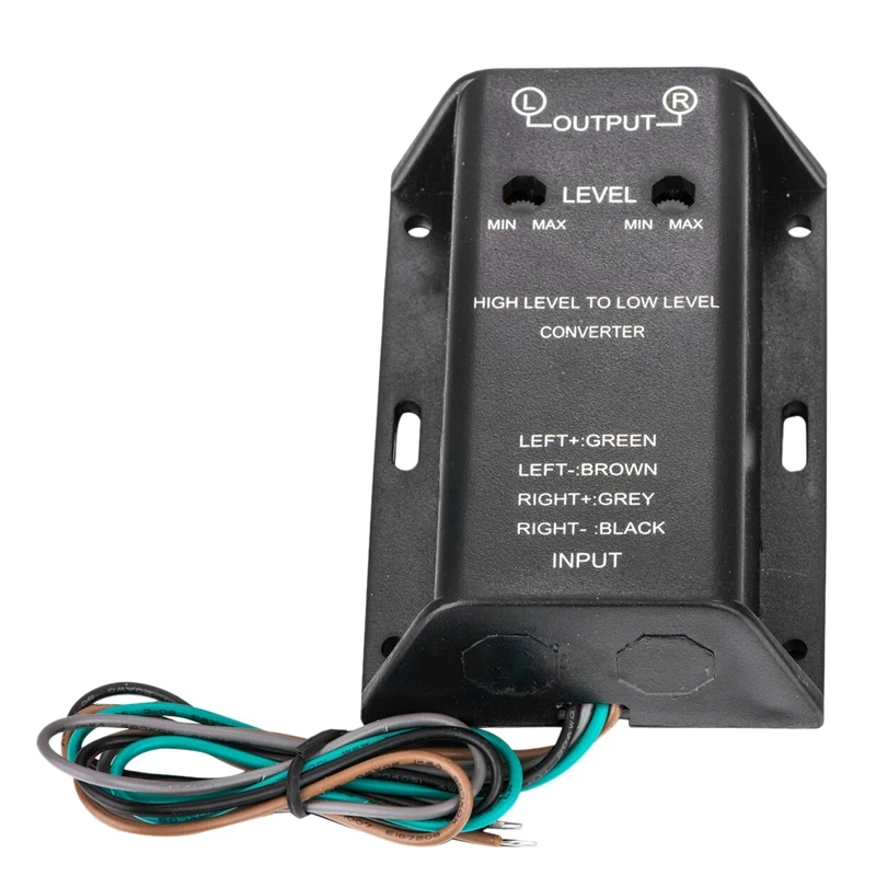 

Car Audio Speaker High To Low Level Line Output Amplifier Converter Adapter Cable 2 Rca