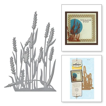 

2020 New DIY Wheat Pattern Background Metal Cutting Dies Scrapbooking For Decorative Paper Stencil Craft Card Making no Stamp