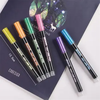 

Double Lines Art Markers Pen Out Line Pen Scrapbooking Pens Fine Liner Marker Fineliner Calligraphy Lettering Pen Color