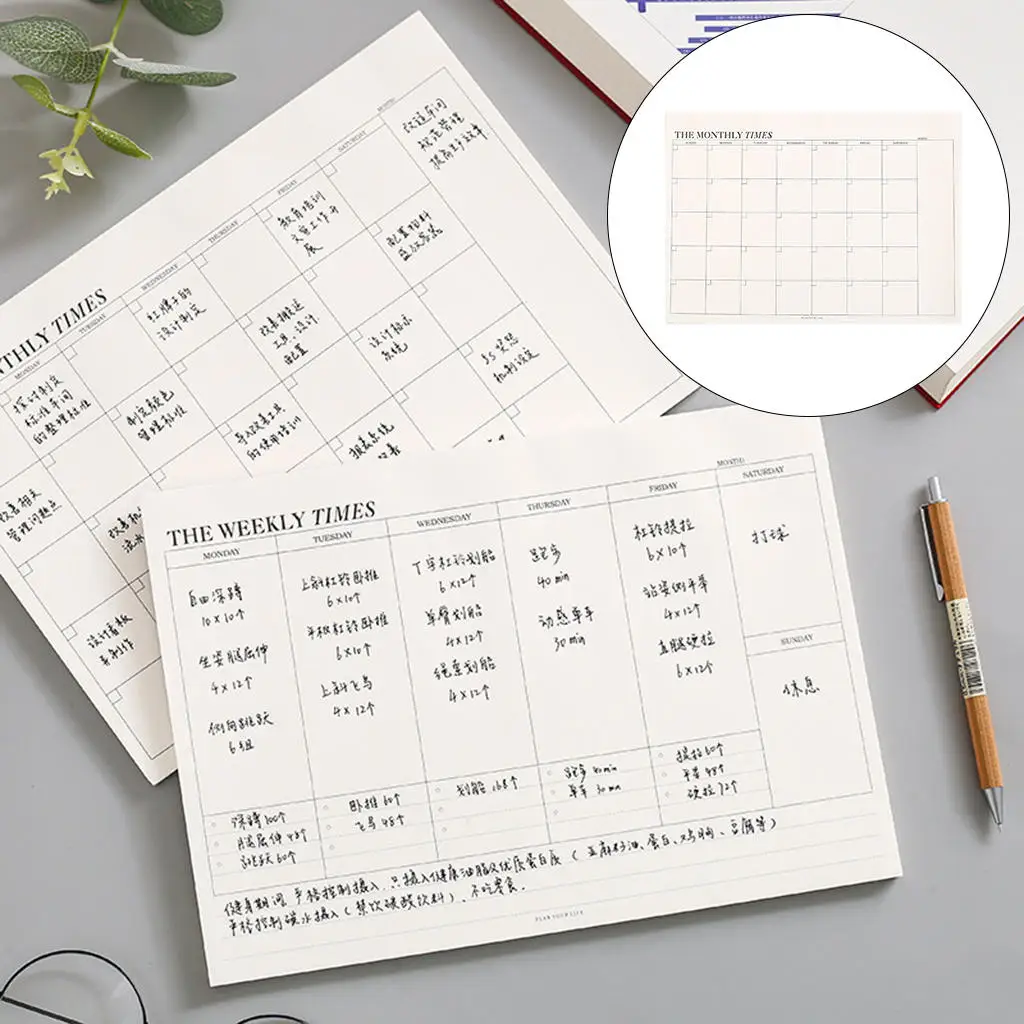 Practical Monthly Planner Tear-Off Sheets Supplies Accessory Planning Weekly  Tasks Calendar for Appointments Notes Office Worker _ - AliExpress Mobile