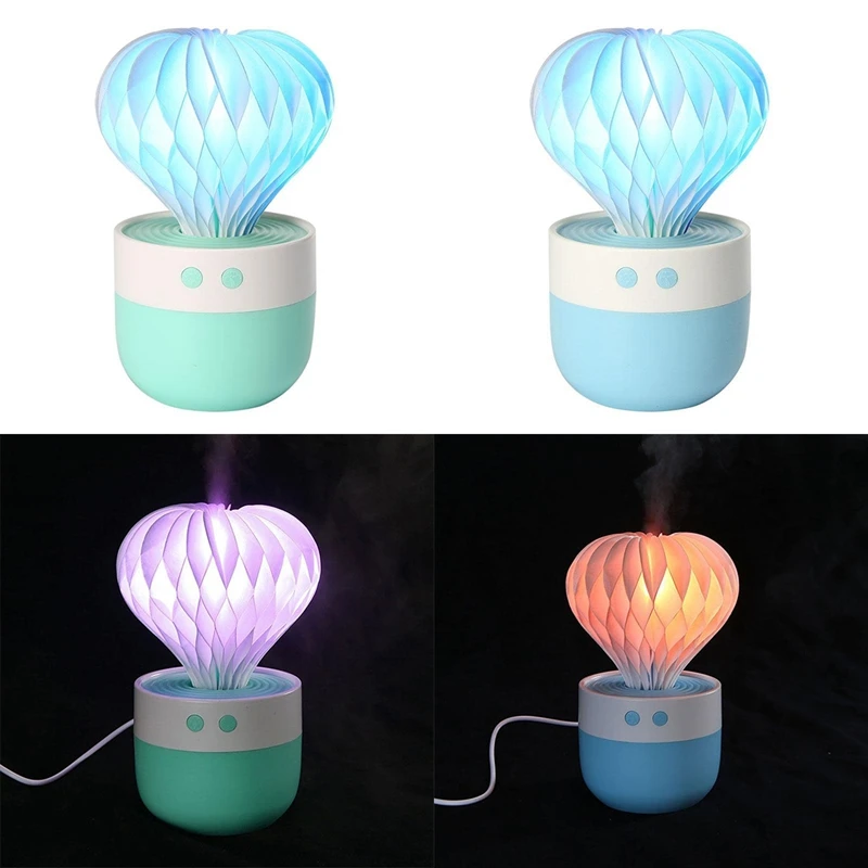 

Blue Prickly Pear Humidifier Mini USB Air Purifier Colorful night light atomizer humidifier small gifts