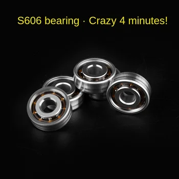 

5Pcs S606 stainless steel bearing S606 bearing fingertip gyro bearing finger gyro bearing high speed mute 9 pellets