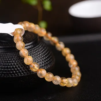 

Golden Hair Crystal Stretch Bracelet For Women Men Elastic Rope Beads Bracelet Fengshui Jewelry Armband Heren