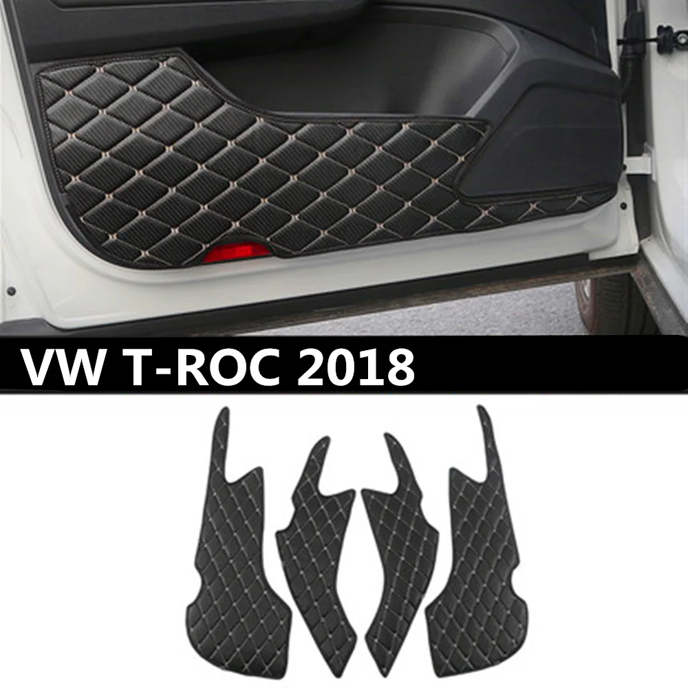 

4pcs Car door Anti Kick Protective Child Anti-play Mat Pad Cushion Cargo Liner for Volkswagen T-cross Tcross 2018