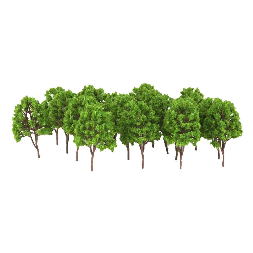 20pcs Miniature Trees for Railways Trains Layouts Architectural Supplies N Scale