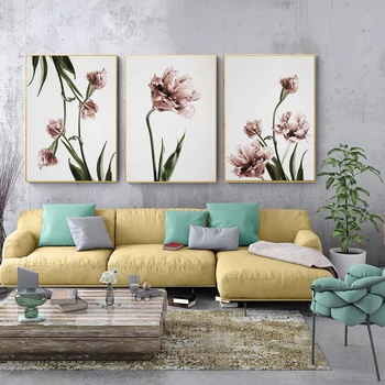 

Green Plant Flower Canvas Art Painting Abstract Print Poster Picture Wall Living Room Bedroom Dining Room Modern Home Decoration