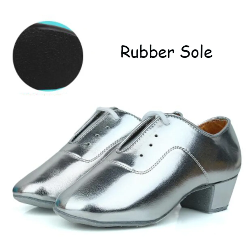Professional Mens Boys Latin Dance Shoes Kids Ballroom Dance Shoes Tango Salsa Dance Shoes Suede Rubber Outsole DS034 2