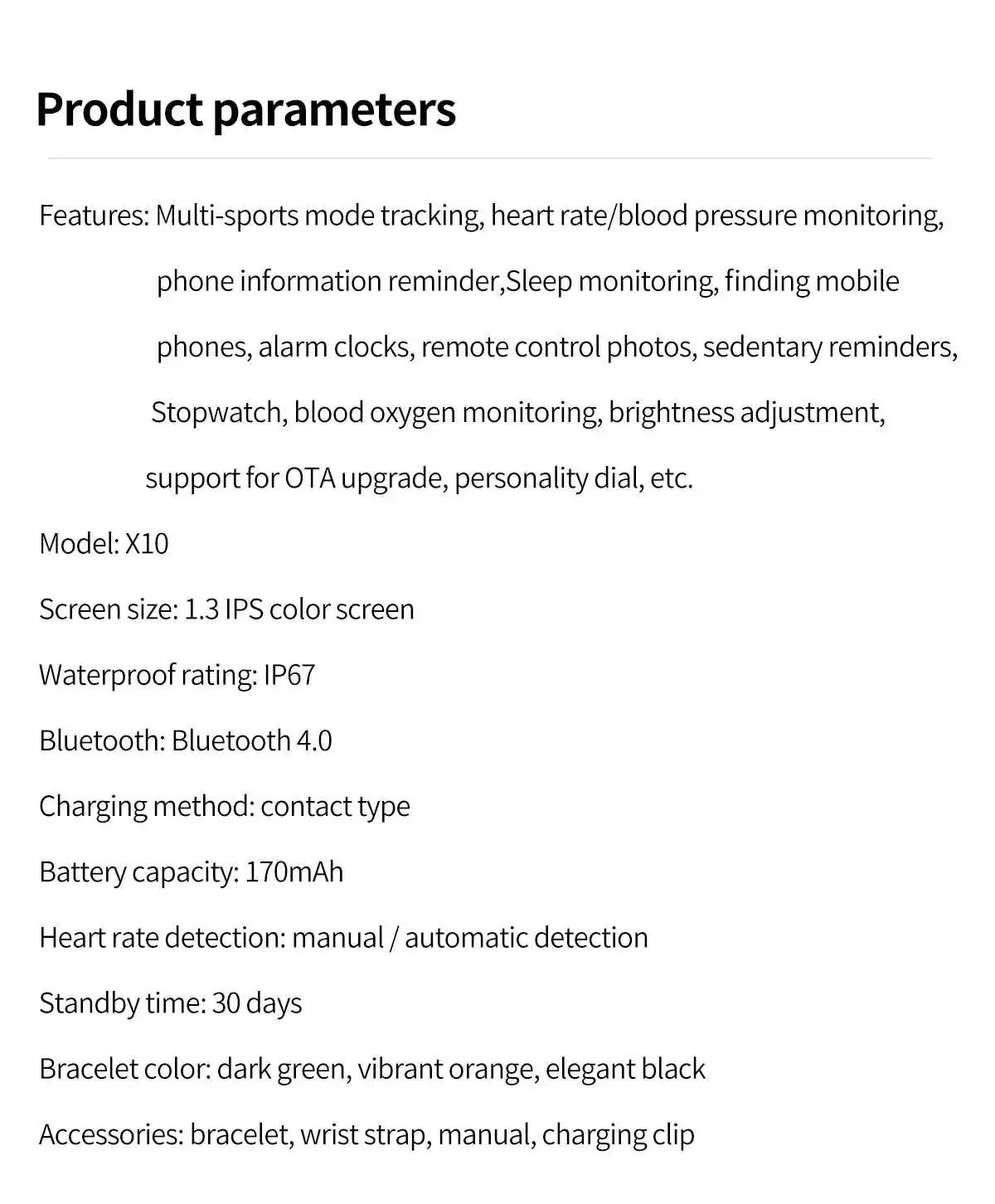 X10 Смарт часы кровяное давление Шагомер монитор сердечного ритма водонепроницаемый IP67 фитнес-трекер браслет часы для IOS Android