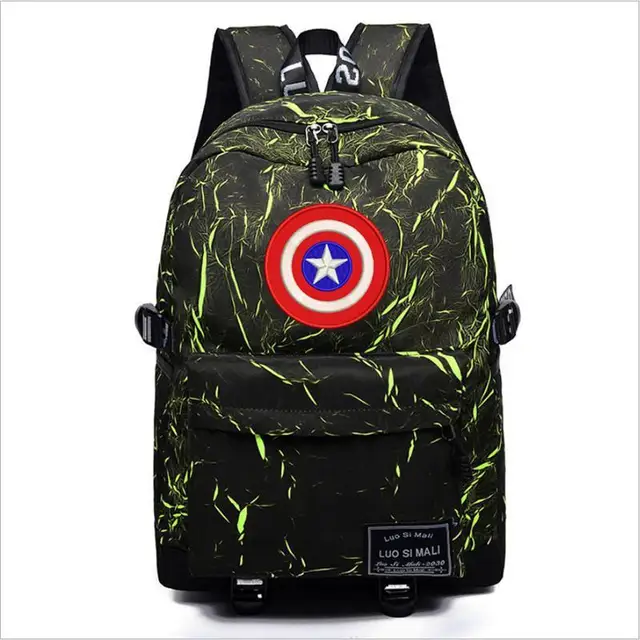 Genuine Disney Marvel Backpack Spiderman Captain America Capacity Backpack Travel Bag Men&Women Laptop Bag Mochila Escolar 20