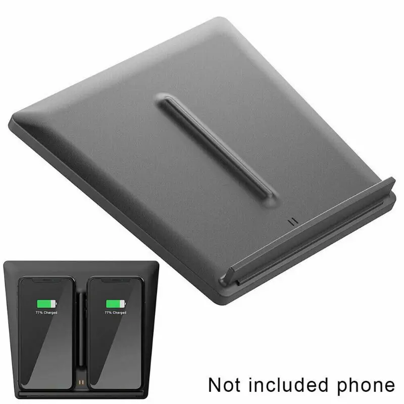 

Wireless Charger Dual Phones Charging Anti-skid Car Mount Auto For Tesla Model 3