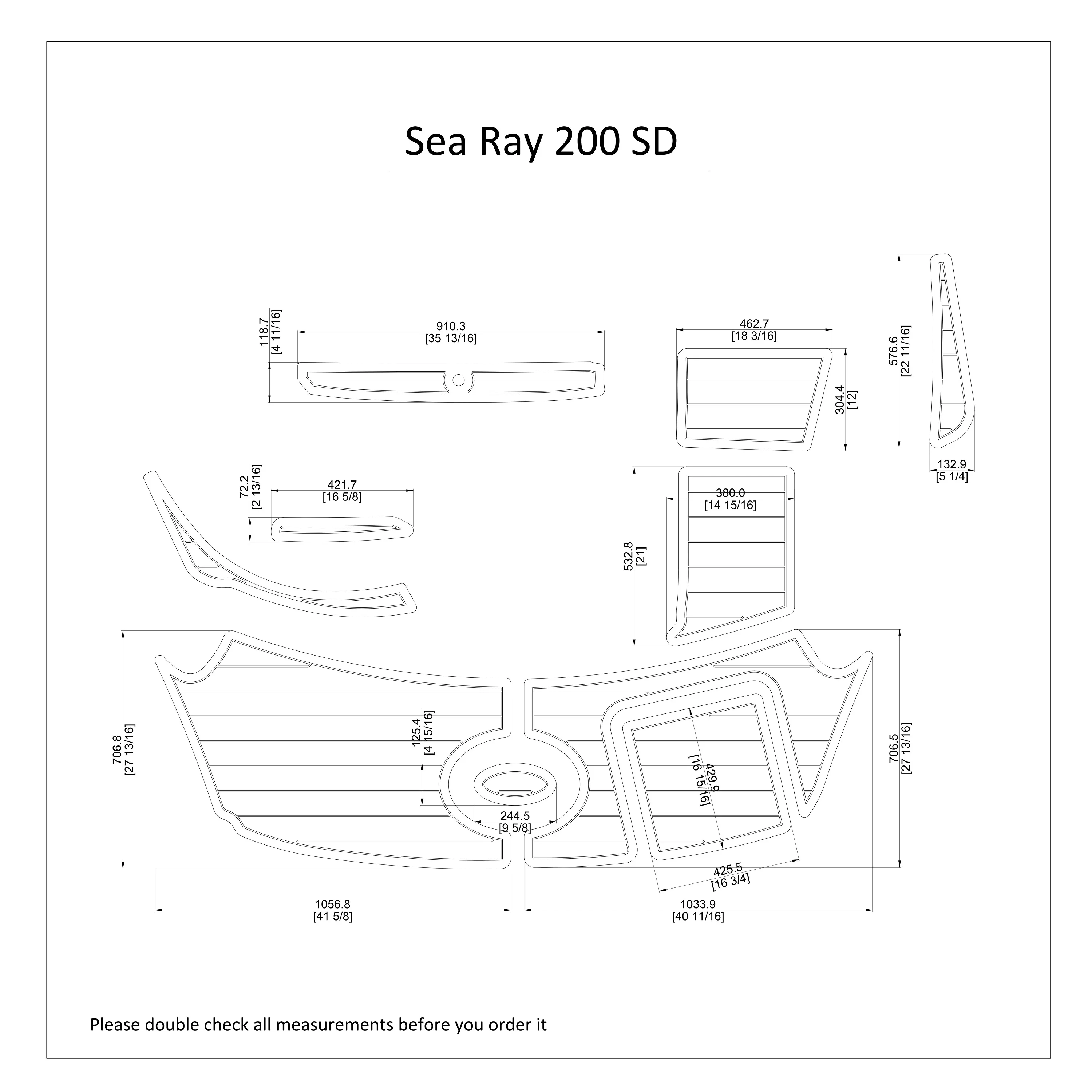 Sea Ray 200 SD платформа для плавания лодка EVA искусственная пена Тиковая напольная