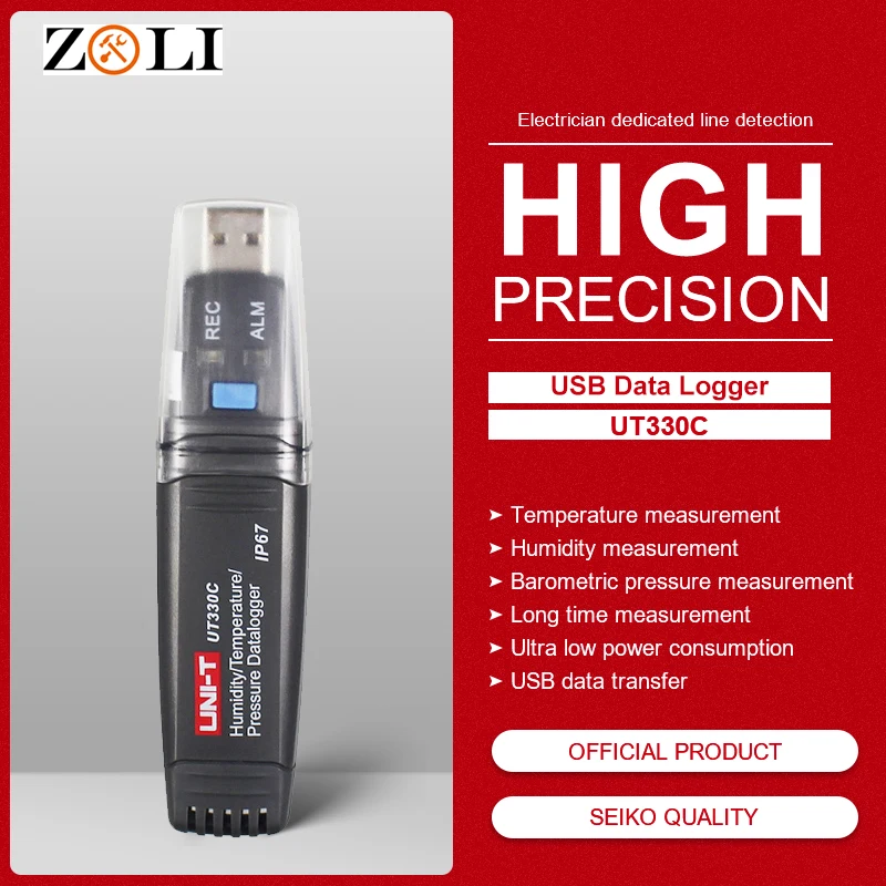 UT330A High Accuracy USB Temperature Data Logger Mini Size USB Recording Logger for Testing Temperature Humidity Pressure UT330A High Accuracy USB Temperature Data Logger Mini Size USB Recording Logger for Testing Temperature Humidity Pressure