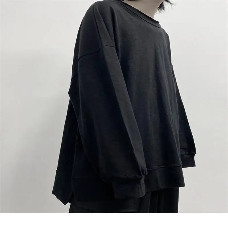 Women's Long Sleeve Hoodie Autumn New Round Collar Solid Color Korean Style Youth Fashion Trend Versatile Pullover