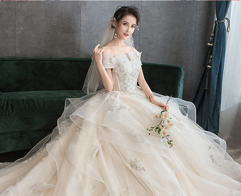 Белое свадебное платье Vestido De Noiva, выполненное на заказ, большие размеры, романтичное свадебное платье из тюля, платья для беременных, Robe De Mariee