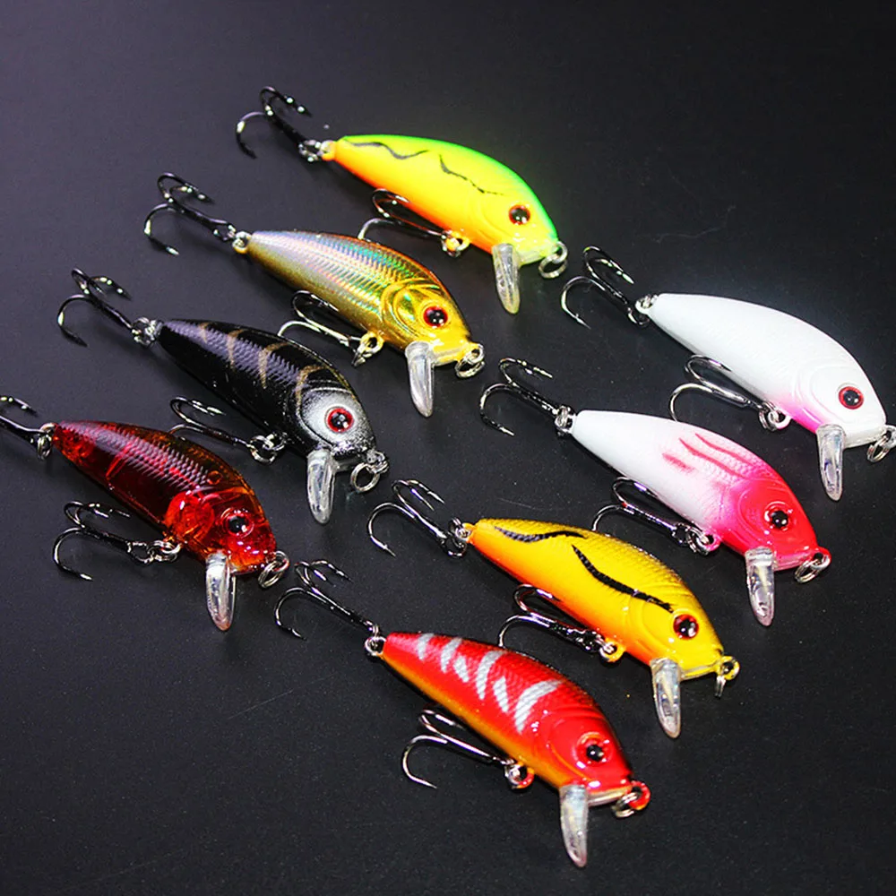 1Pcs Crankbait Fishing Lure Minnow Baits Topwater Floating Isca Artificial Wobblers 5cm 3.5g Colors Fish Tackle