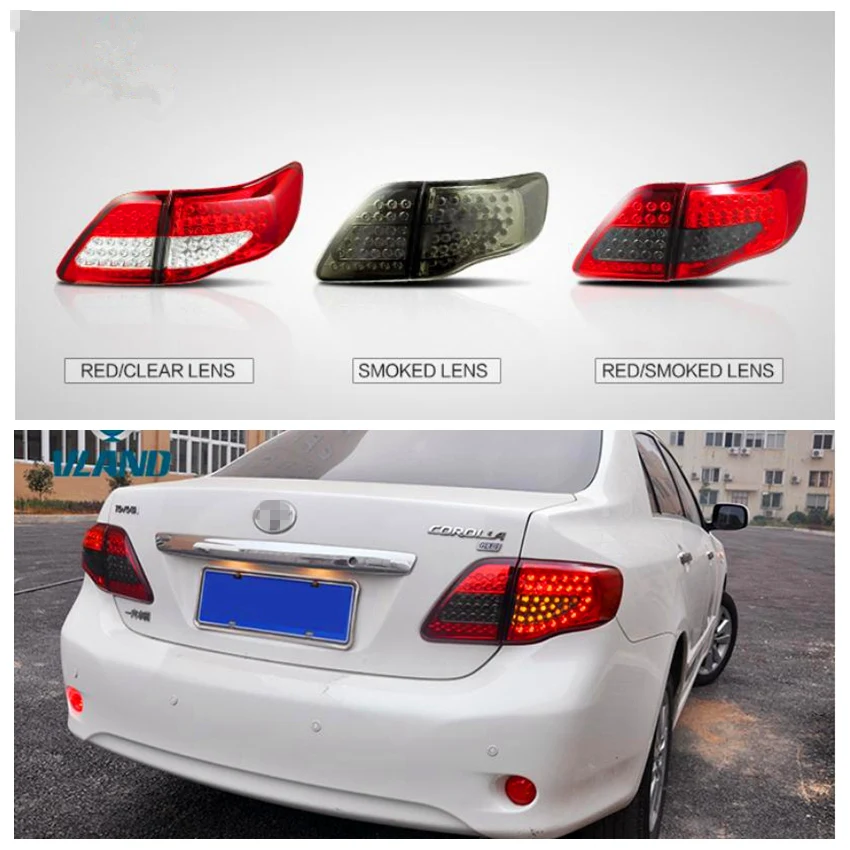 Vland завод для автомобиля задний фонарь для Corolla светодиодный задний фонарь 2008 2011 с ходовым светом+ сигнал поворота+ обратный свет+ стоп-сигнал