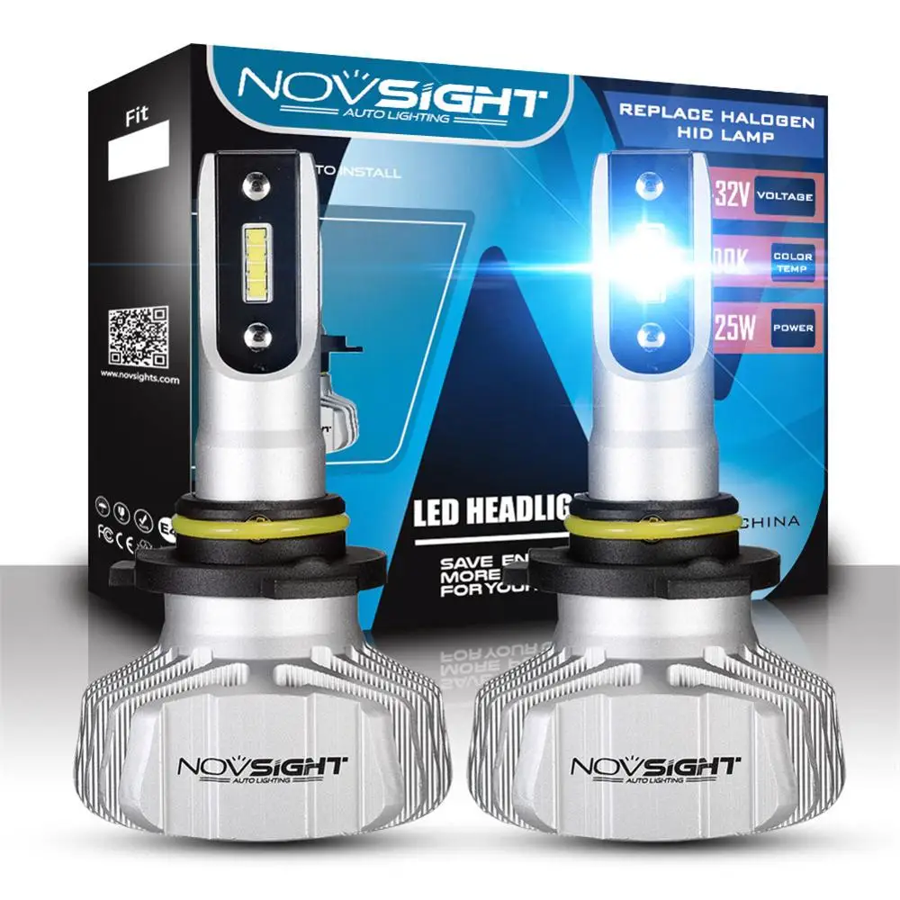NOVSIGHT H4 H7 H11 H8 H9 H1 H3 9005 9006 HB3 HB4 H13 9007 50 Вт светодиодный фары для авто, 10000LM головка лампы автомобиля замена лампы - Испускаемый цвет: QM190839-WH1-06