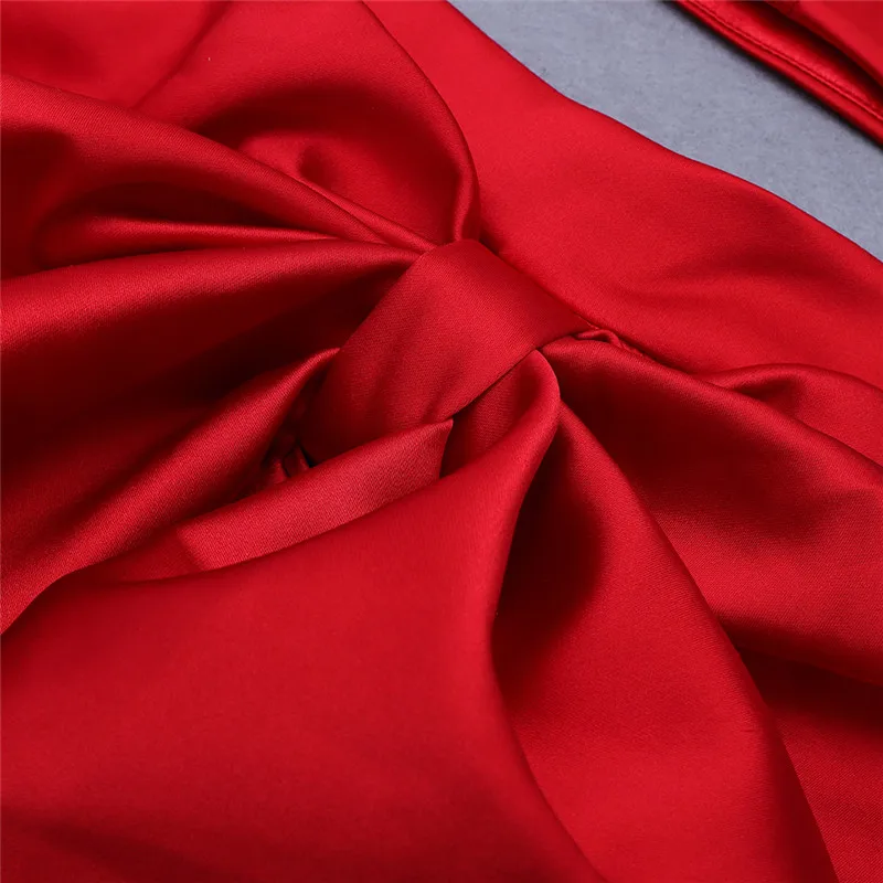 Bevenccel Elegant 2 Piece Sets Women Dress Sexy Chains Straps Bodycon Draped Bow Celebrity Fashion Party Dress Runway Mini Dress