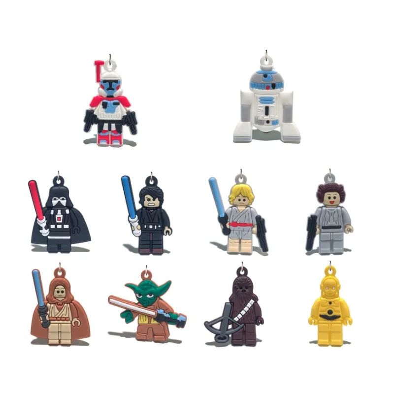 7316-22-31 mix100pcs 100 шт./партия, подвеска из ПВХ с супергероями, мини-фигурные подвески, подходят для брелоков и ожерелья, горячая икона, модные аксессуары, подарок для детей - Окраска металла: 7316-22-31 mix100pcs