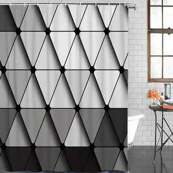 

Geometric Pattern Seamless Modern Home Decor Bathroom Waterproof Shower Curtain