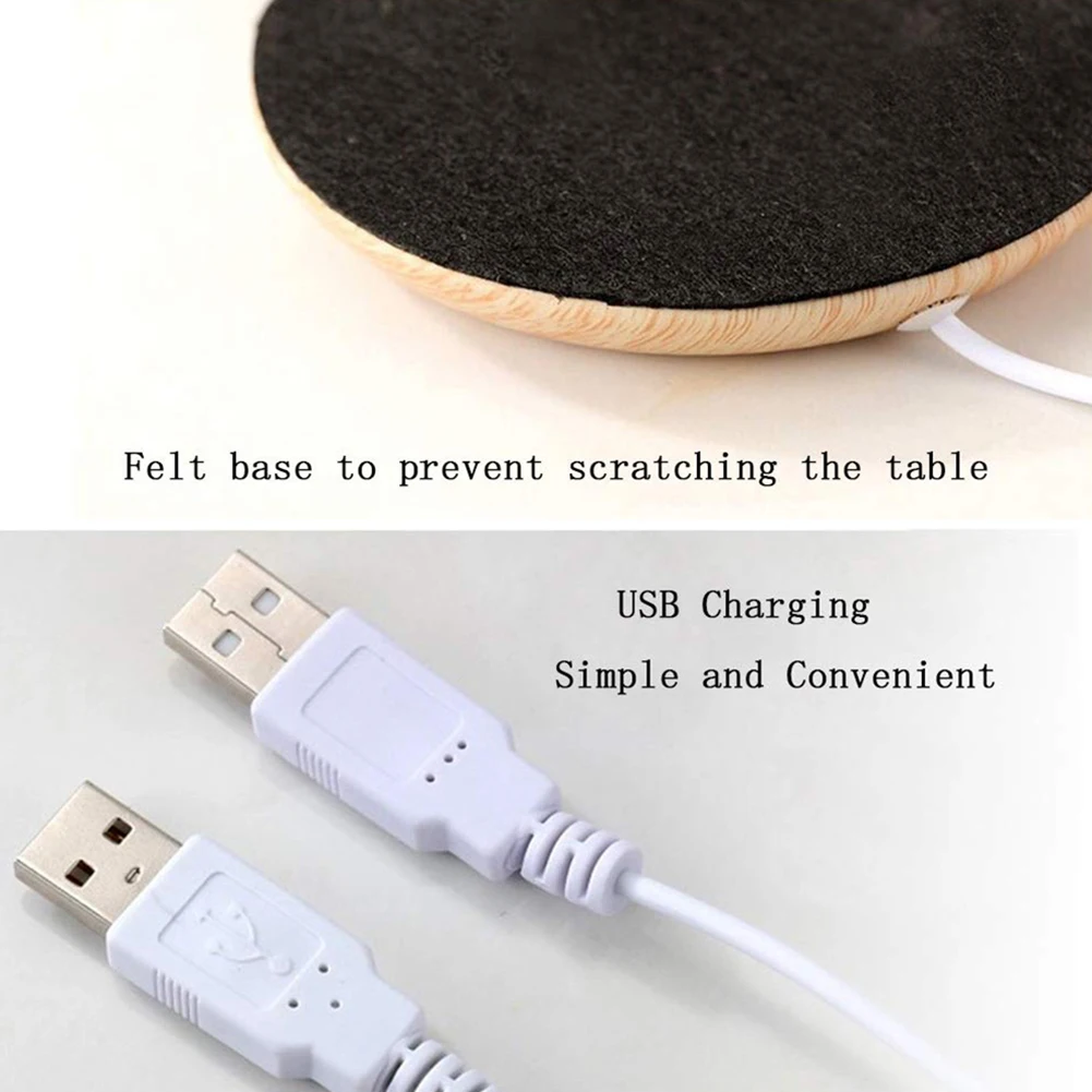 USB деревянные зерна чашки подогреватель тепла напитков кружка коврик держать напиток теплый нагреватель кружки подставка