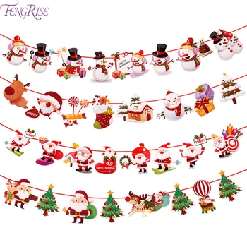 

Santa Claus Cartoon Flag Christmas Decorations For Home Christmas Ornaments 2019 Christmas Gifts Cristmas Noel New Year 2020
