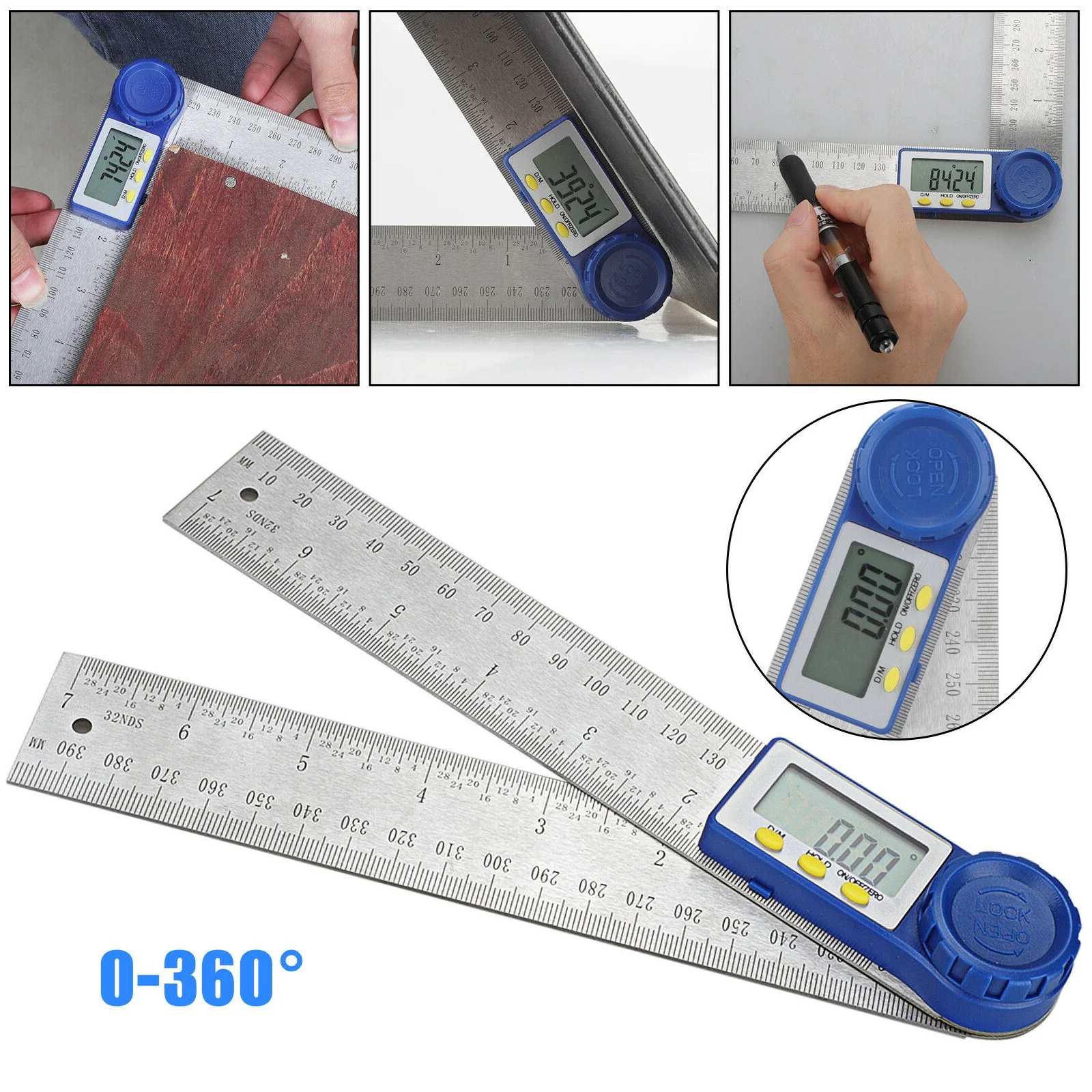 Электронный цифровой угломер Miter Gauge с батареями