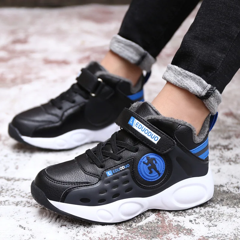 

CHILDREN'S Shoes 2019 New Style Winter Warm plus Velvet Athletic Shoes Big Boy's Comfortable Fashion Casual Shoe
