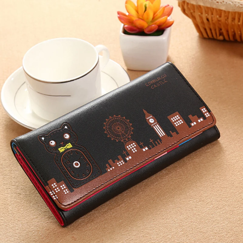 Fashion Women's Wallets Soft PU Leather Cats Animal Pattern Casual Lady Coin Purse Handbags MoneyBags Wallet Burse Bags Fashion Women's Wallets Soft PU Leather Cats Animal Pattern Casual Lady Coin Purse Handbags MoneyBags Wallet Burse Bags