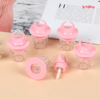

8ml Diamond Ring Shape Pink Lip Gloss Tube Lips Balm Bottle Wand Brush Container Empty Lip Gloss Bottle Lipgloss Tube
