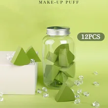 12 шт./лот, супер мягкий спонж для макияжа, Влажная и сухая губка, спонж, маленькая Веерная образная затяжка, не-карточная пудра, инструменты для красоты