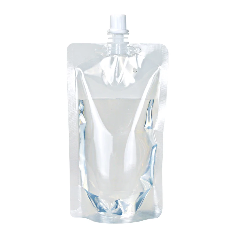 100 Pack, Stand-up Plastic Drink Packaging Bag Spout Pouch for Beverage Liquid Juice Milk Coffee 4