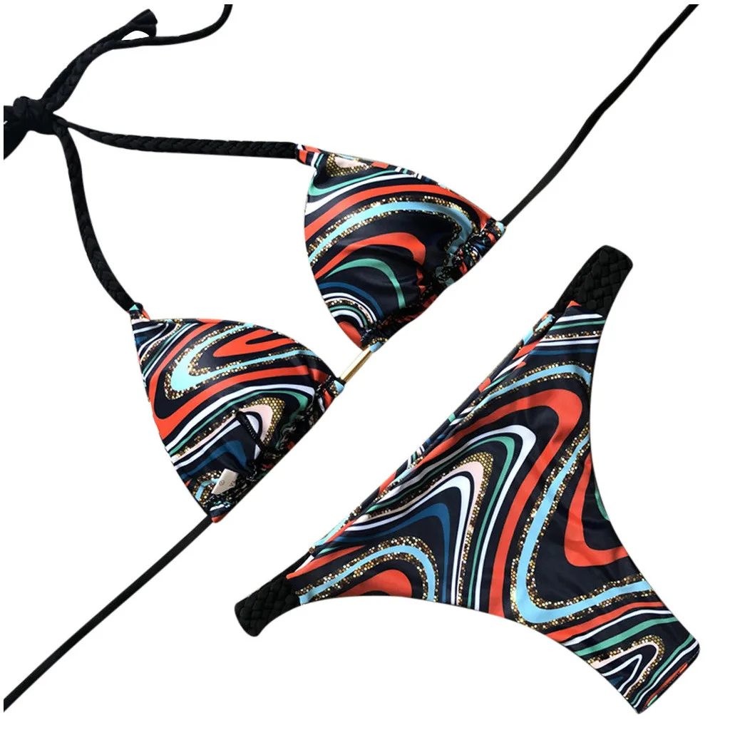 Hand knit bikini push up brasiliana 13 colors Women bikini tanga sexy