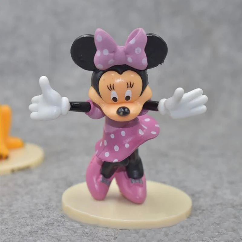 7.5cm minnie toy Вечерние скатерти с Минни Маус, чашка с флагом, украшение для дня рождения, Детские вечерние принадлежности - Цвет: 7.5cm minnie toy