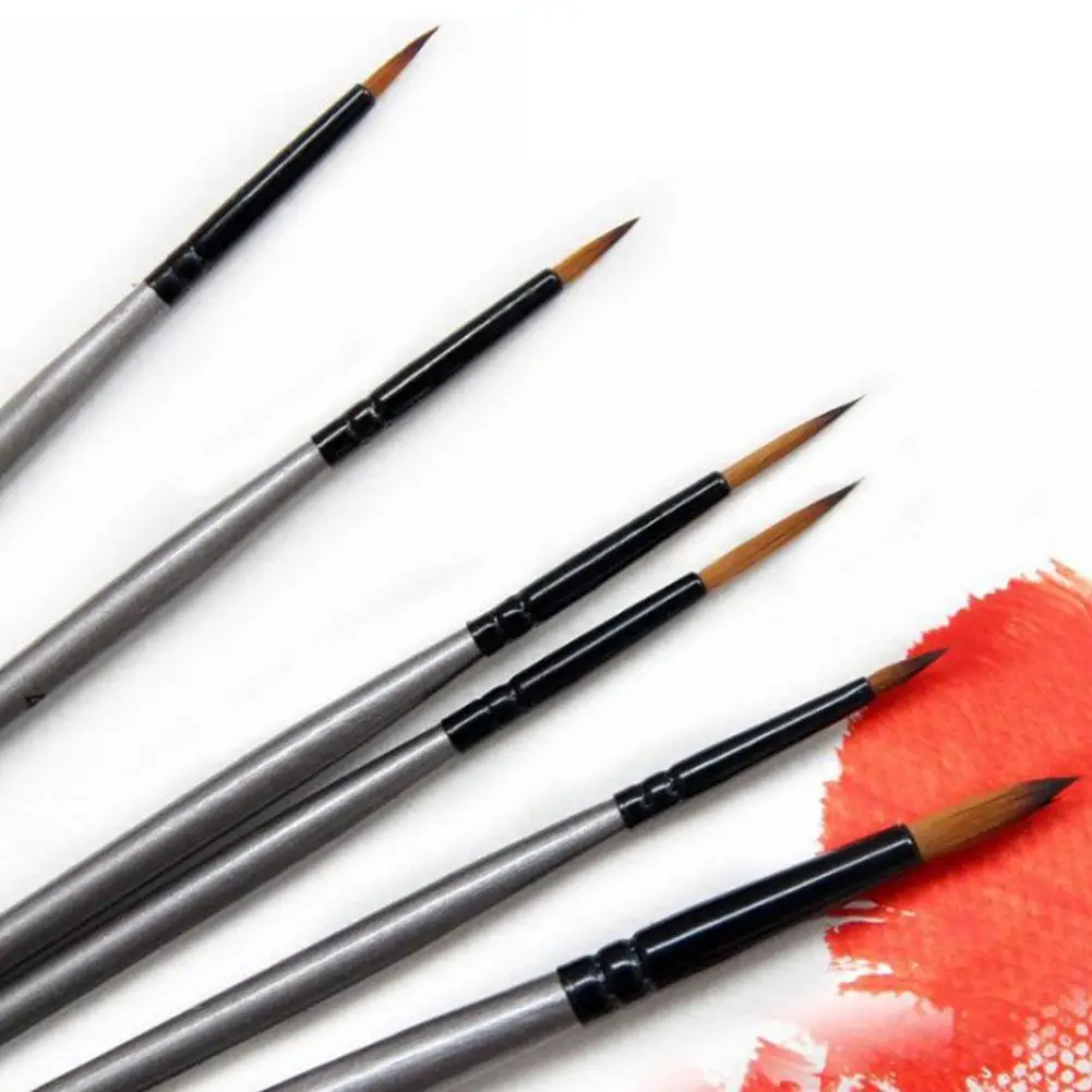 6pcs/set Nylon Delineating Line Pen Professional Painting Brush