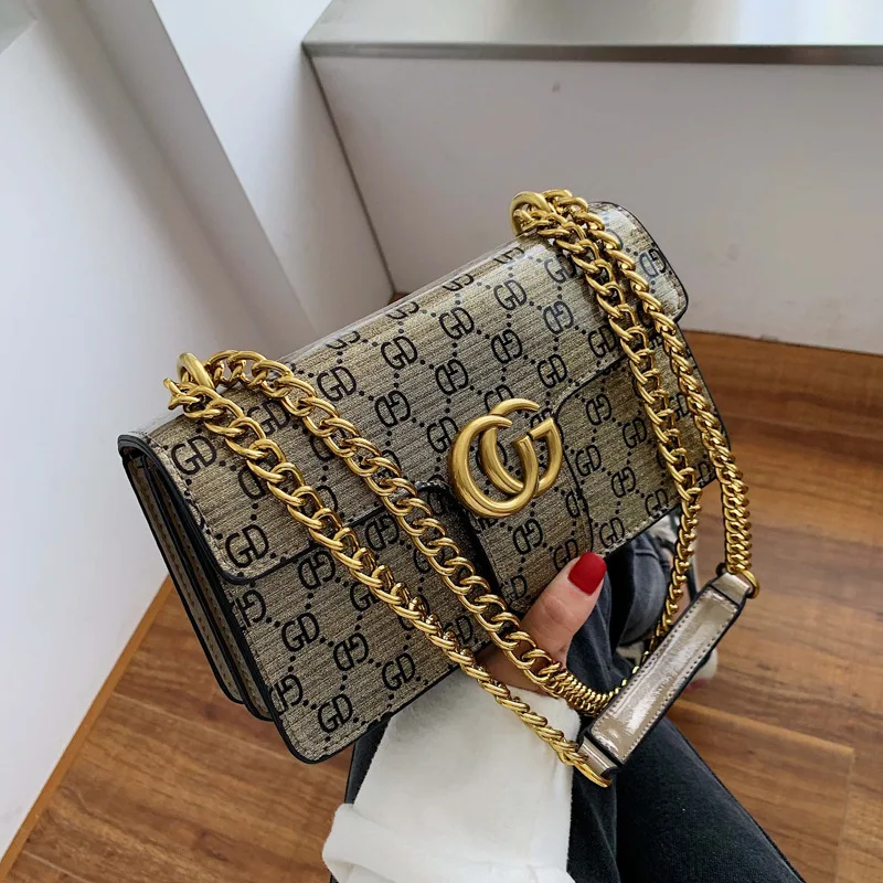 

Top Grade Bag Women's 2019 New Style France Non-mainstream Western Style Versatile CHIC Bag with Chain Women's Shoulder Bag
