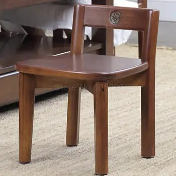 

Children's Chair Solid Wood Student Backrest Chair Household Small Chair Stool Baby Dining Chair Skid-proof Low Stool Stool
