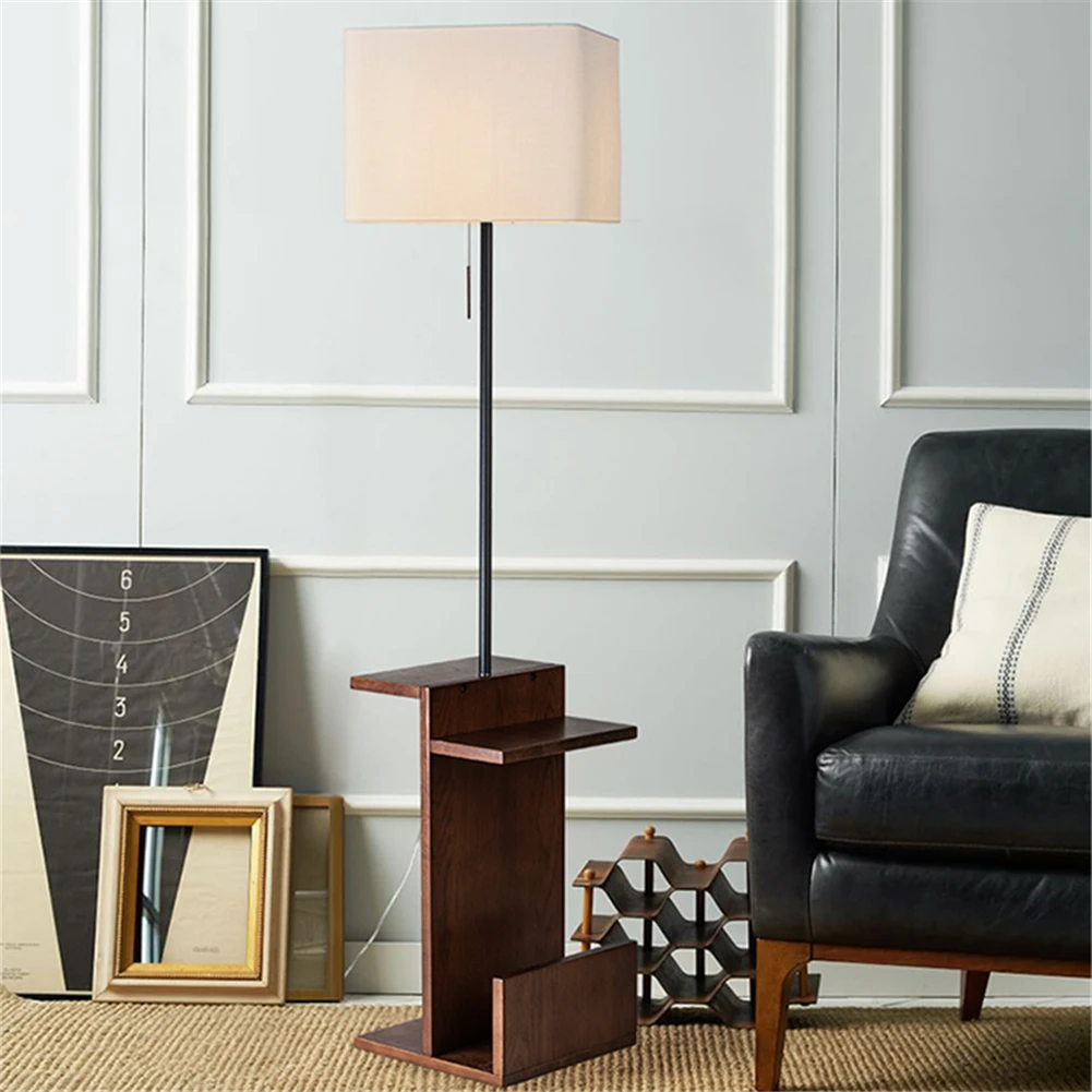 

160*60*35cm Modern Style Concise Vertical US Floor Lamp with USB Charging Port and Socket Warm Light for Living Room Decoration