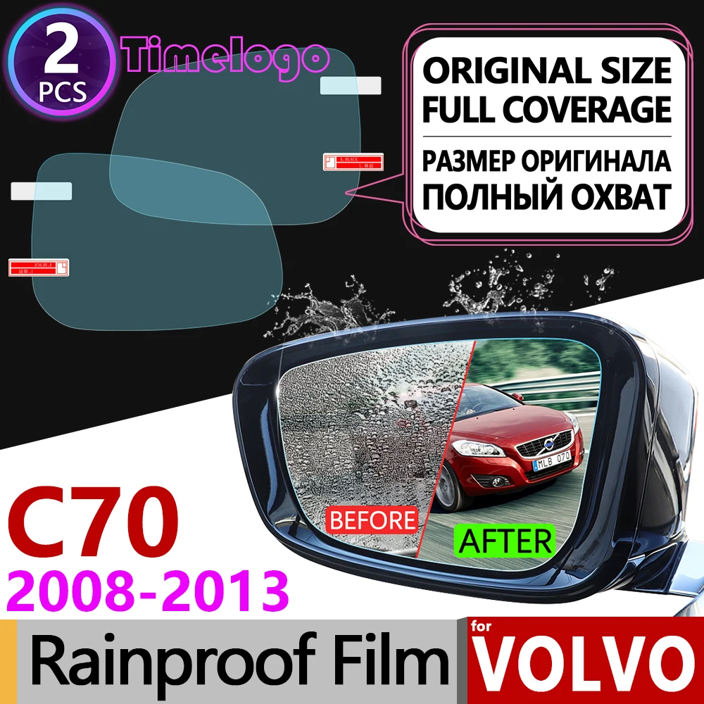 

For VOLVO C70 2008~2013 Facelift Full Cover Anti Fog Film Rearview Mirror Anti-Fog Films Accessories RDesign 2009 2010 2011 2012