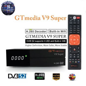 

GTMEDIA V9 Super DVB S2 TV Satellite recevier Freesat Decoder Built-in WiFi HD Support Youtube PowerVu Biss Key